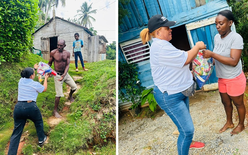 Comedores Económicos auxilia familias afectadas por aguaceros en Samaná, Puerto Plata y Moca
