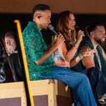 Modelo dominicana Dorimi Pineda satisfecha por cantar junto al Grupo Aventura